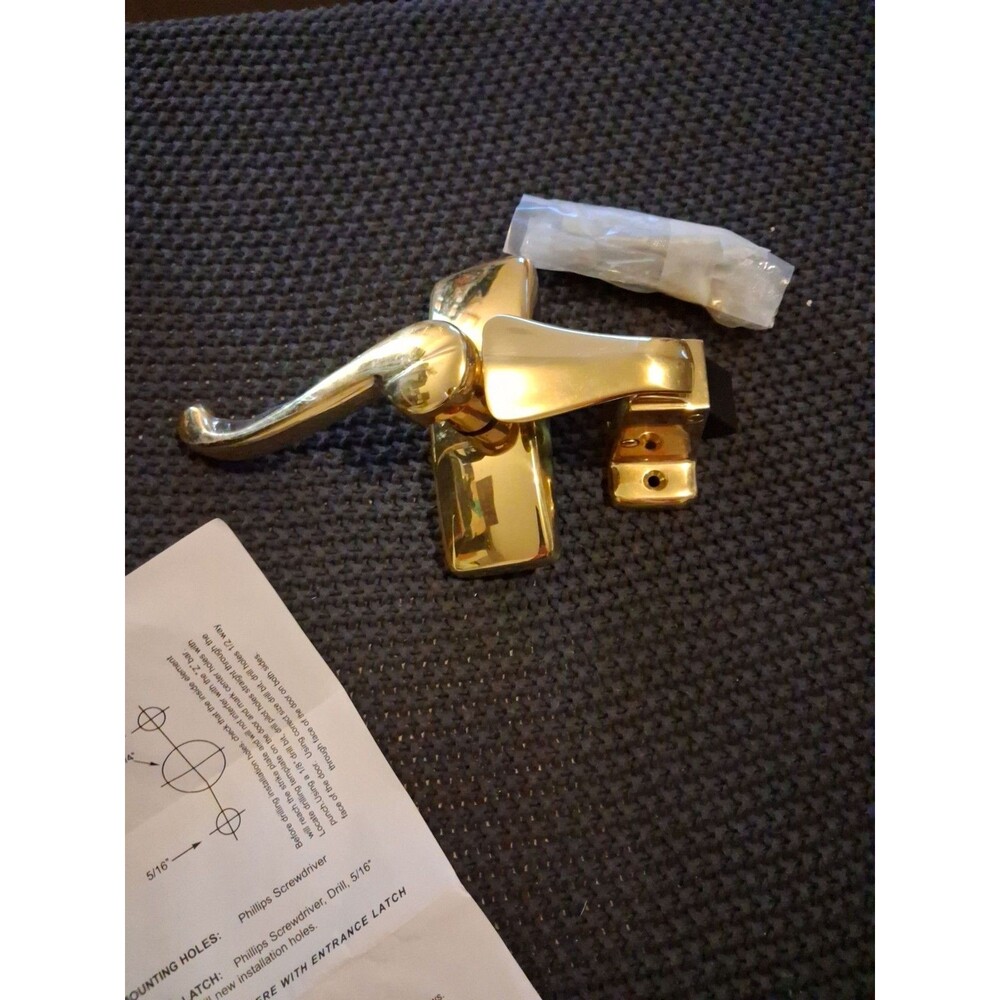 Wright Products Villa Storm Door Latch Solid Brass Polished Finish
